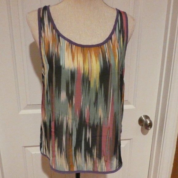 DenimLab Watercolor Sheer Hi-Lo Tank - M - Picture 4 of 10